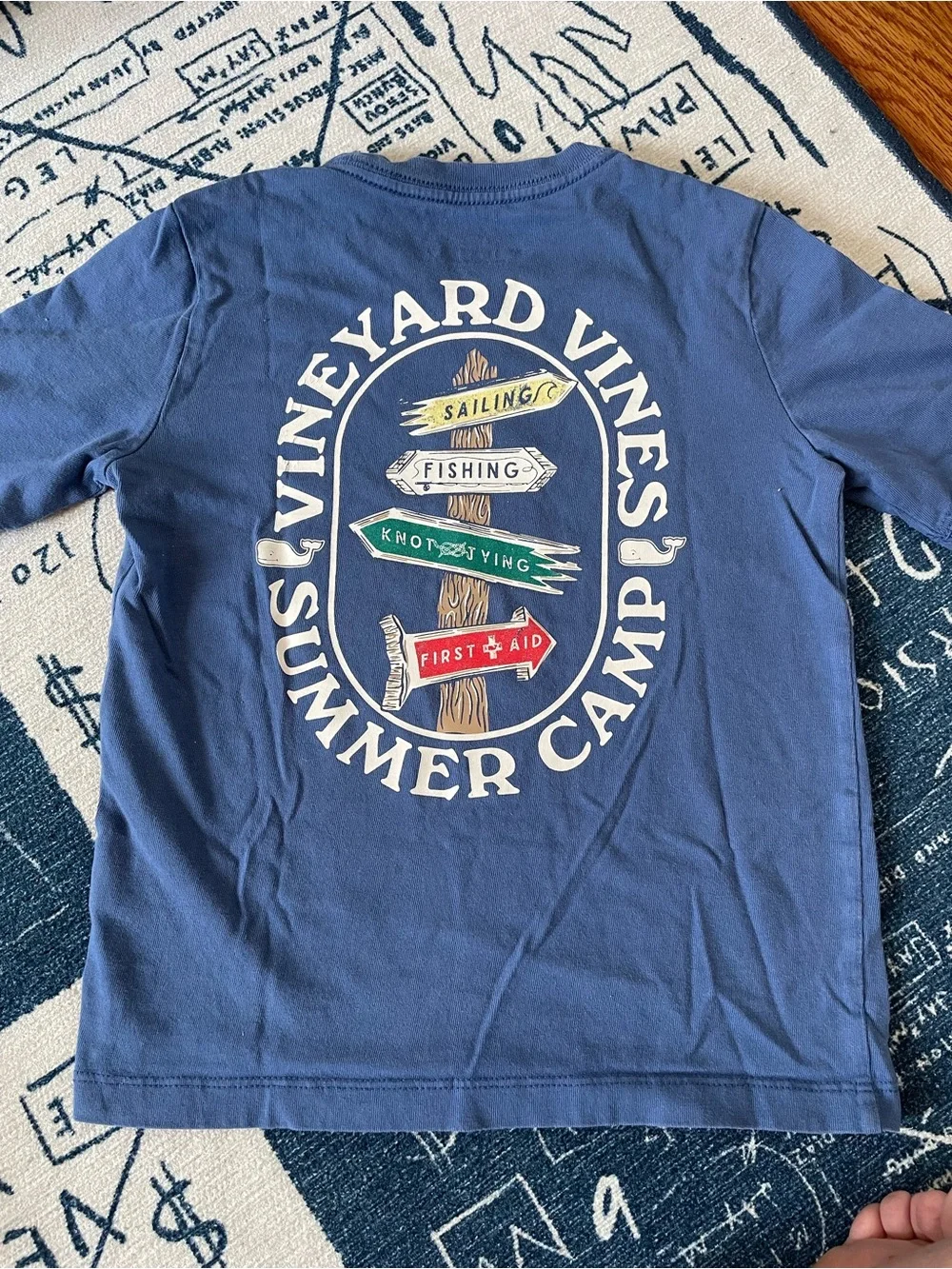 Vineyard Vines size 5 set - blue Camp Tee with Printed Shorts